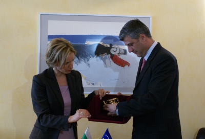 Kryeministri i Qeverisë së Republikës së Kosovës, Hashim Thaçi u takua me ministren bullgare për çështje evropiane, Gergana Grancharova