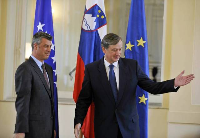 Kryeministri Hashim Thaçi pritet nga presidenti slloven, Danilo Turk: Pavarësia e Kosovës ka sjellë më shumë paqe, stabilitet dhe perspektivë evropiane për rajonin