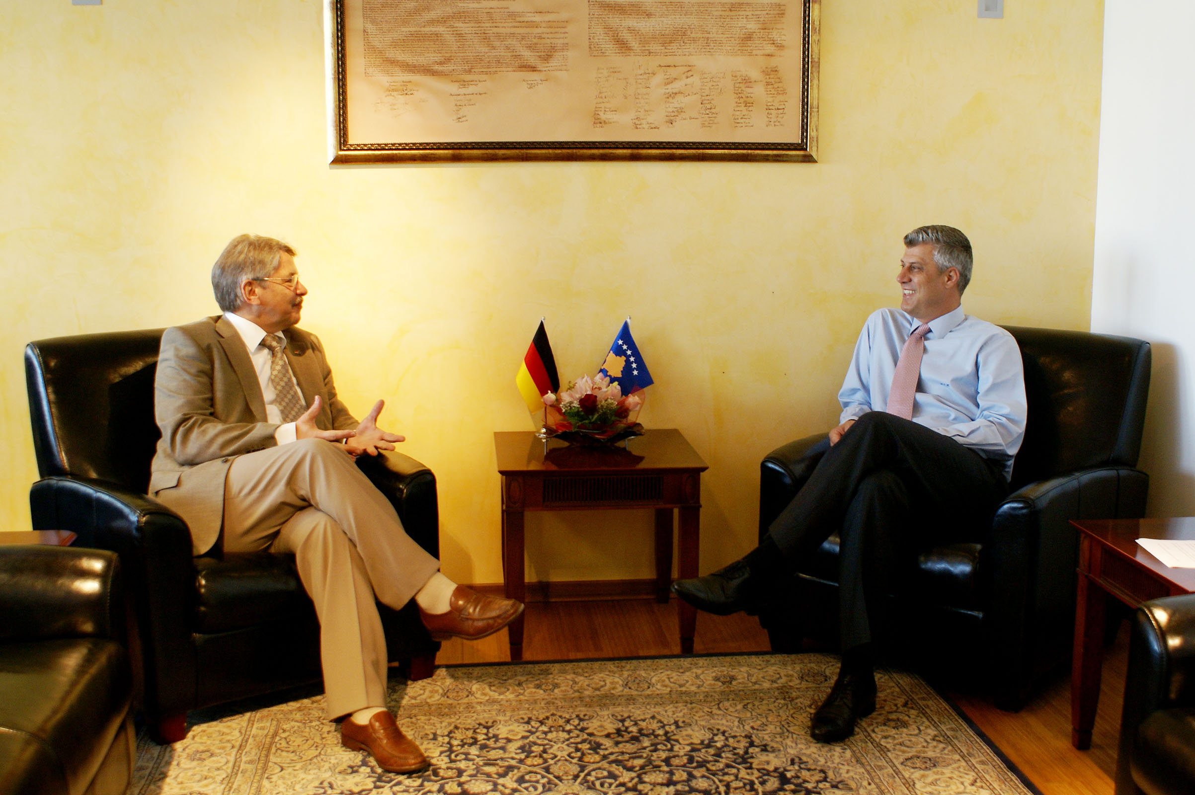 Kryeministri Hashim Thaçi takon ambasadorin e Gjermanisë, Hans Dieter Steinbach