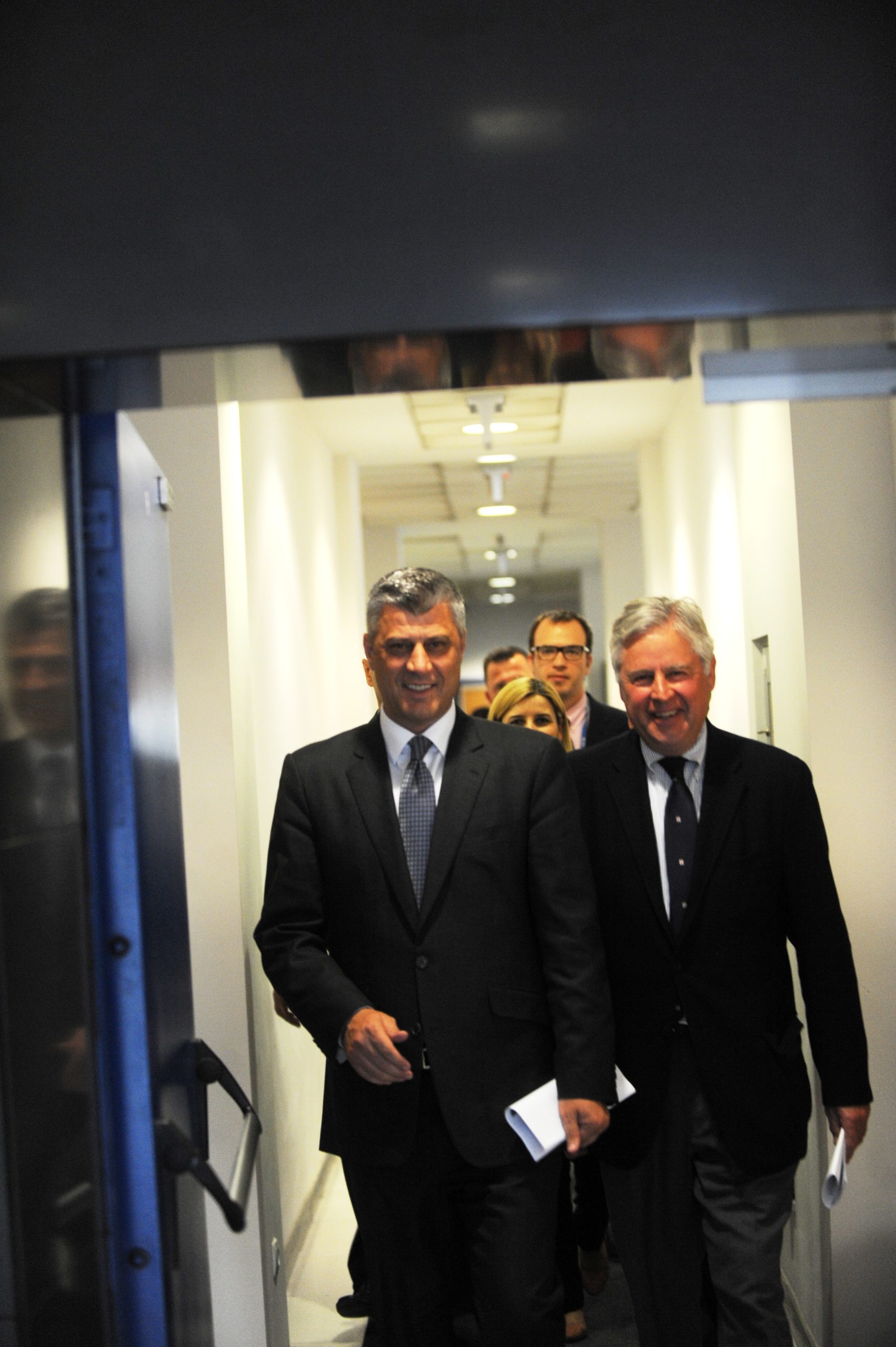 Fjalimi i Kryeministrit të Republikës së Kosovës, Hashim Thaçi në konferencën për media, me rastin e hapjes së Zyrës Administrative të Mitrovicës Veriore