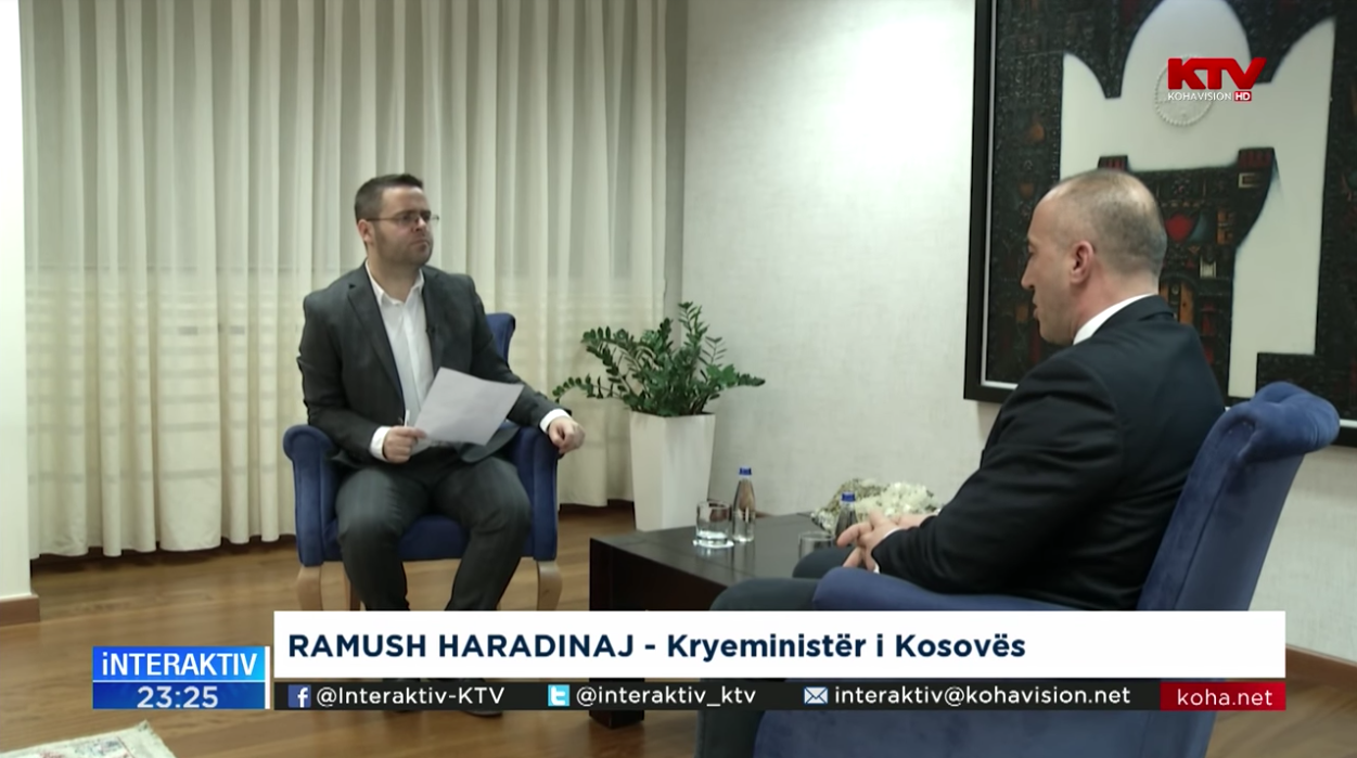 Intervistë e kryeministrit Ramush Haradinaj dhënë në Interaktiv të KohaVision