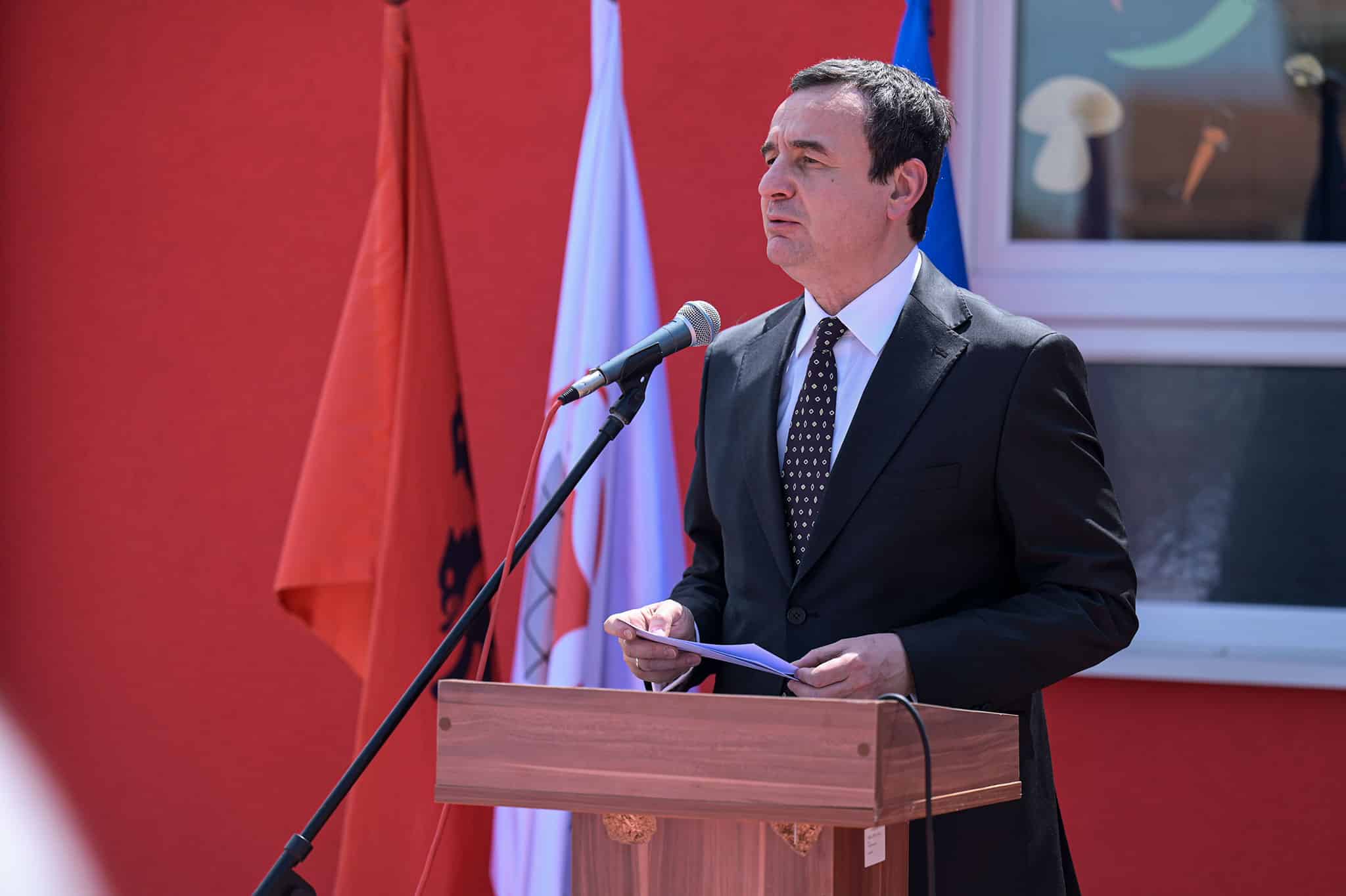 Govor premijera Kurtija na inauguraciji renoviranja vrtića „Albiona Asllani“ u opštini Štimlje