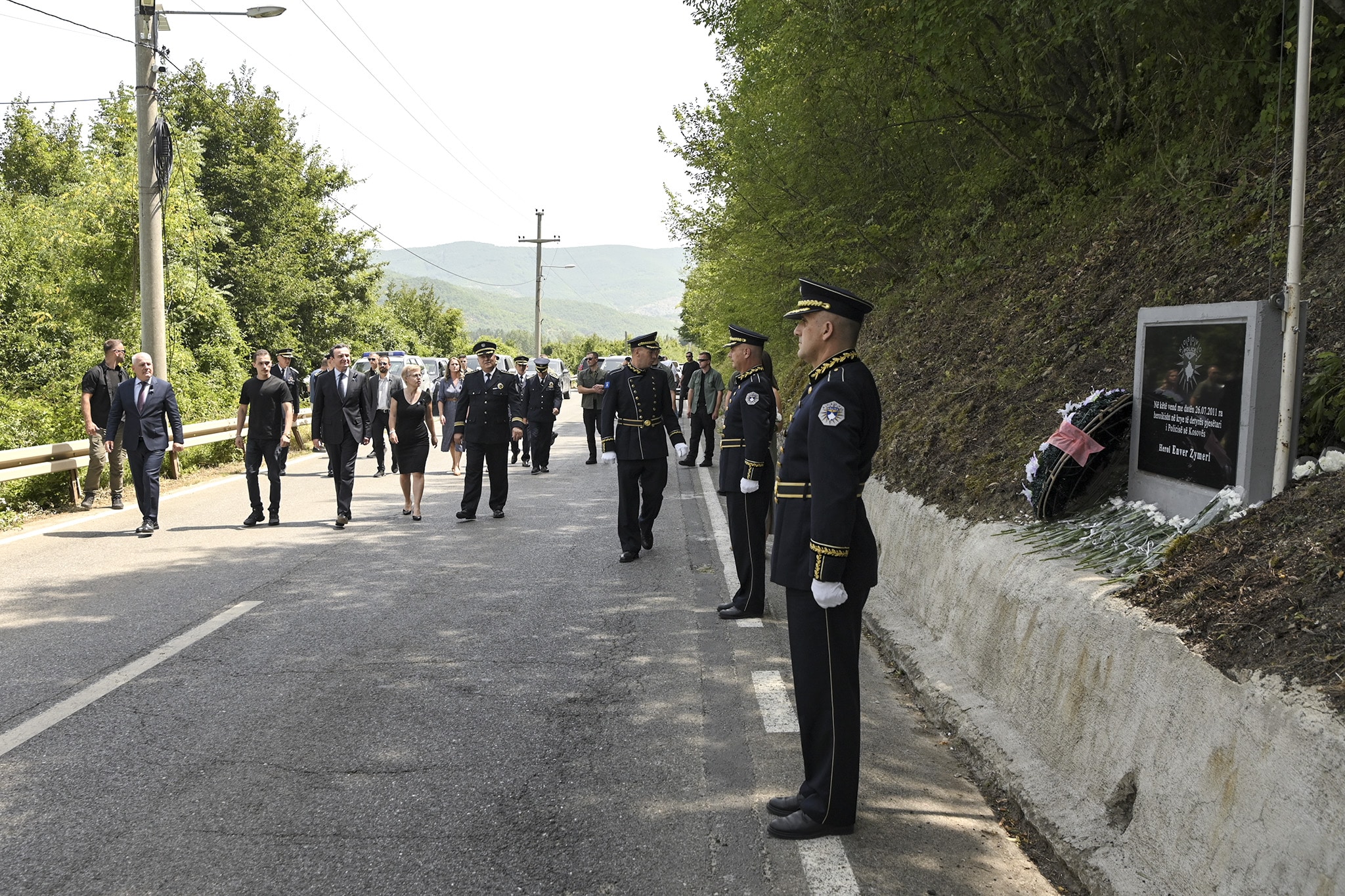 Prime Minister Kurti Pays Tribute at the Grave of Hero Enver Zymeri and at the Memorial Site Where He Fell in Varagë, Zubin Potok