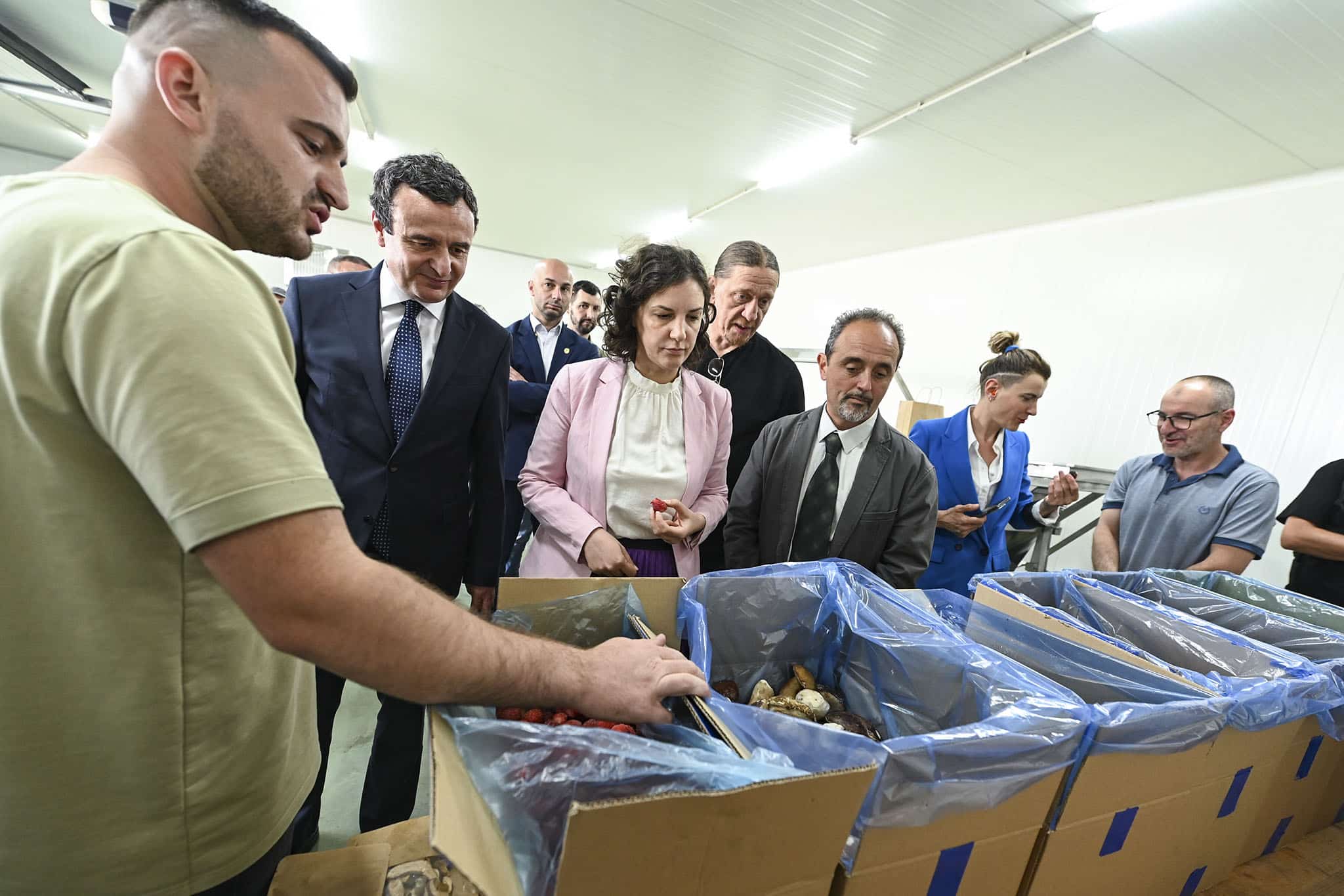 Kryeministri Kurti vizitoi biznesin “Greenfungo”, përfitues i subvencionit të paneleve solare për prodhim të energjisë për vetëkonsum