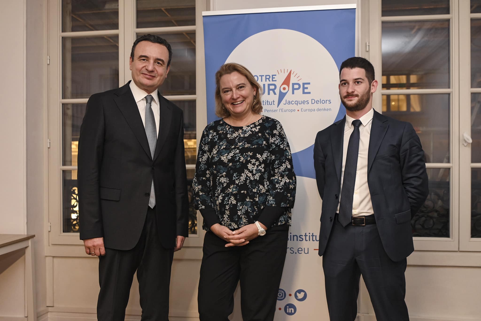 Prime Minister Kurti participated in the roundtable discussion organized by the renowned French Institute, Jacques Delors