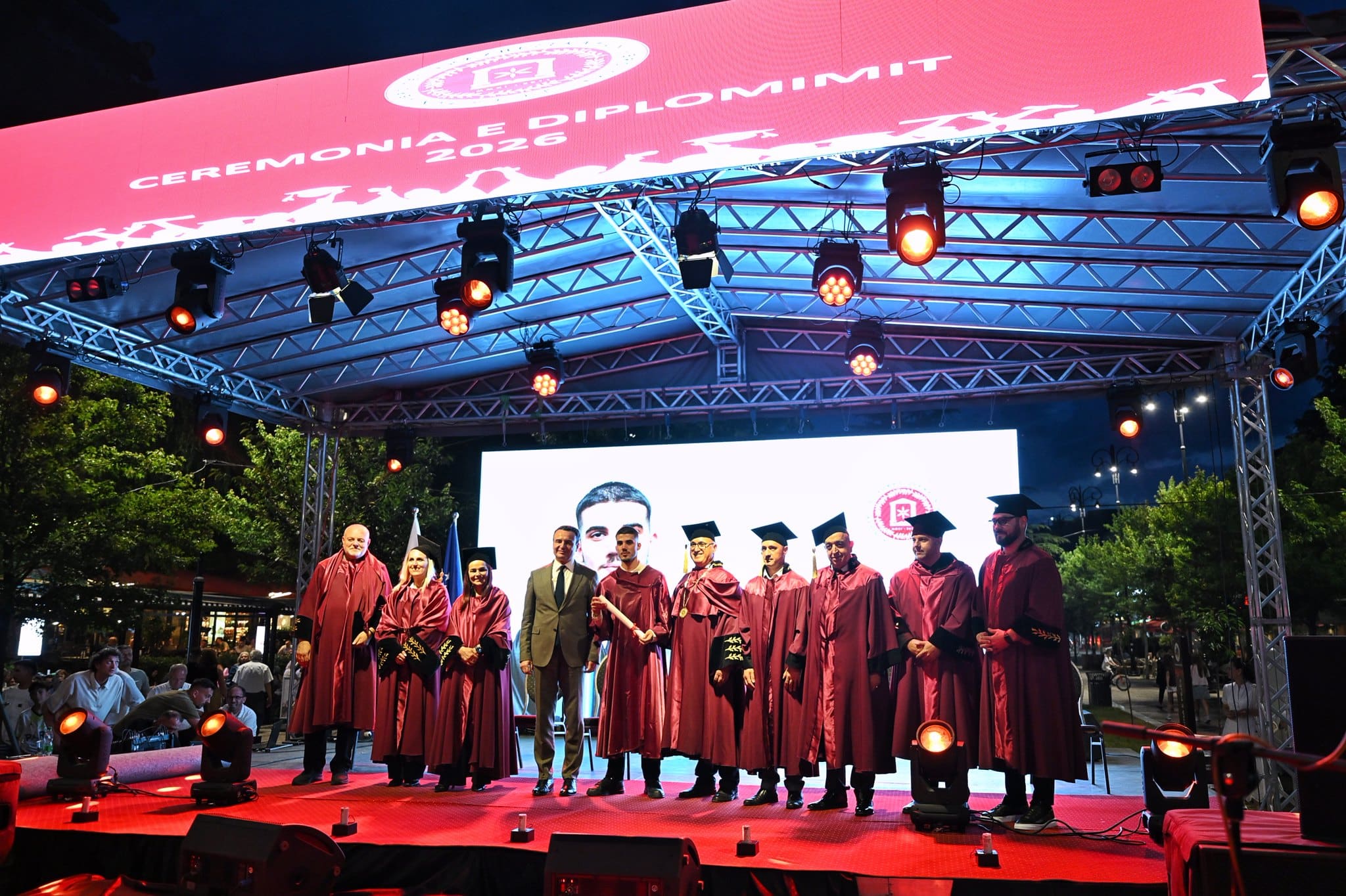 Acting Prime Minister Kurti attended the graduation ceremony of around 200 students at the “Haxhi Zeka” University in Peja